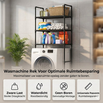 Opbergrek voor Badkamer en Wasruimte – Zonder Boren