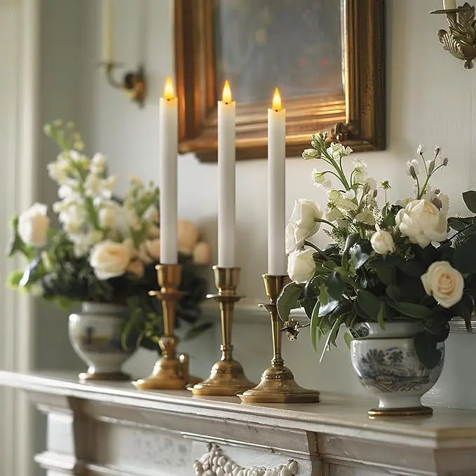 Tunnelmalliset ladattavat LED-kynttilät kaukosäätimellä ja ajastimella