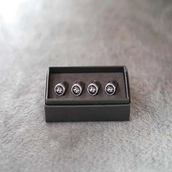 Luxe Carbon Ventieldopjes Set - Koolstofvezel Look - Universeel voor Auto, Motor & Fiets - Sportieve Wielbescherming - [Set van 4]
