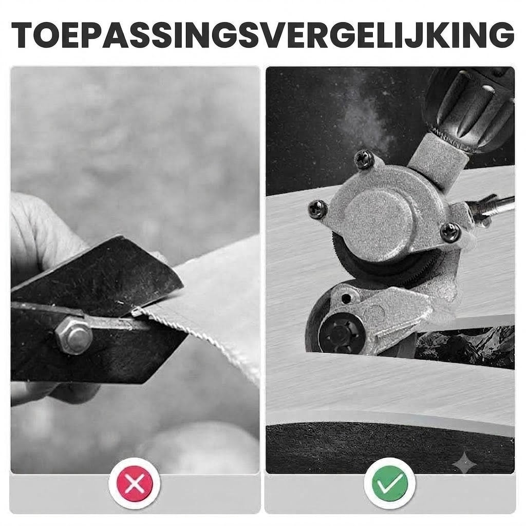 Plaatknipschaar opzetstuk voor boormachine – Elektrische metaalschaar en plaatschaar