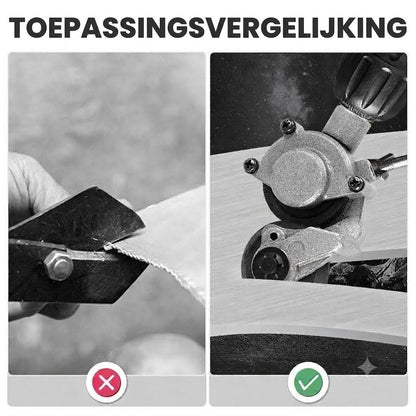 Plaatknipschaar opzetstuk voor boormachine – Elektrische metaalschaar en plaatschaar