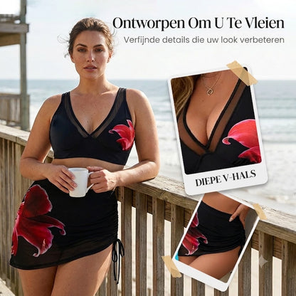 👙🌊 Wikkel Bikini met Visvormig Ontwerp – Met Trekkoord, Echte Zomerstijl
