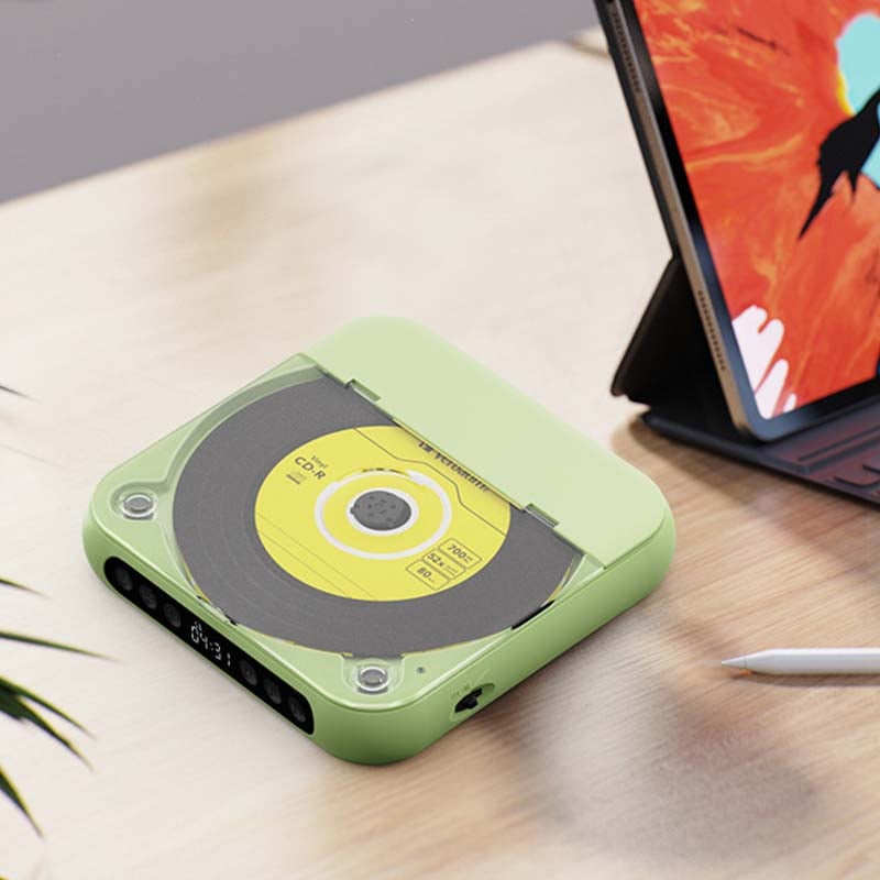 Draagbare CD Speler met Bluetooth - Oplaadbare Discman voor Auto & Onderweg (Anti-Shock)