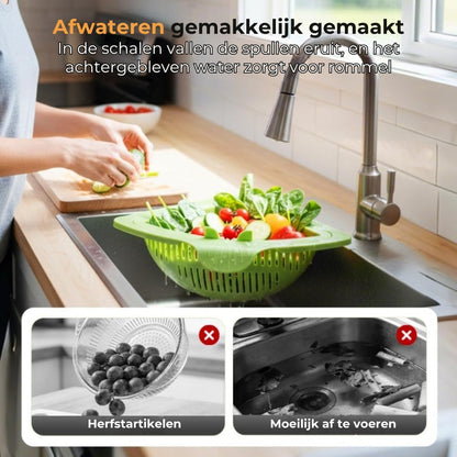 Magnetisch Hoekzeefje voor de Gootsteen – Gootsteenzeefafvalbakje