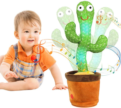 Dansende en Pratende Cactus - Interactief Baby Speelgoed dat je Napraat (Met Muziek & LED Licht)