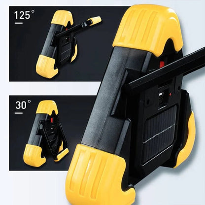 2-in-1 aurinkoenergialla toimiva LED-varoituskolmio