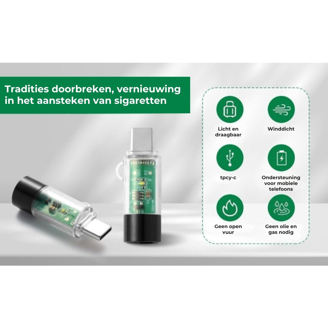 Mini Plasma Aansteker - USB-C Oplaadbaar