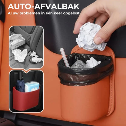 2-in-1 Leren Autobekerhouder