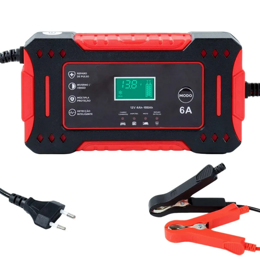 Slimme Acculader 12V/24V - Volautomatische Druppellader met Puls Herstelfunctie - Voor Auto, Motor & Boot