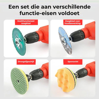 Adapterset - Van Boormachine naar Slijpmachine