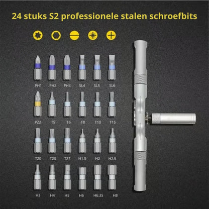 24-in-1 Compacte Schroevendraaierset