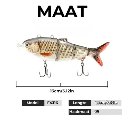 Meerdelig bionisch zwemmend kunstaas