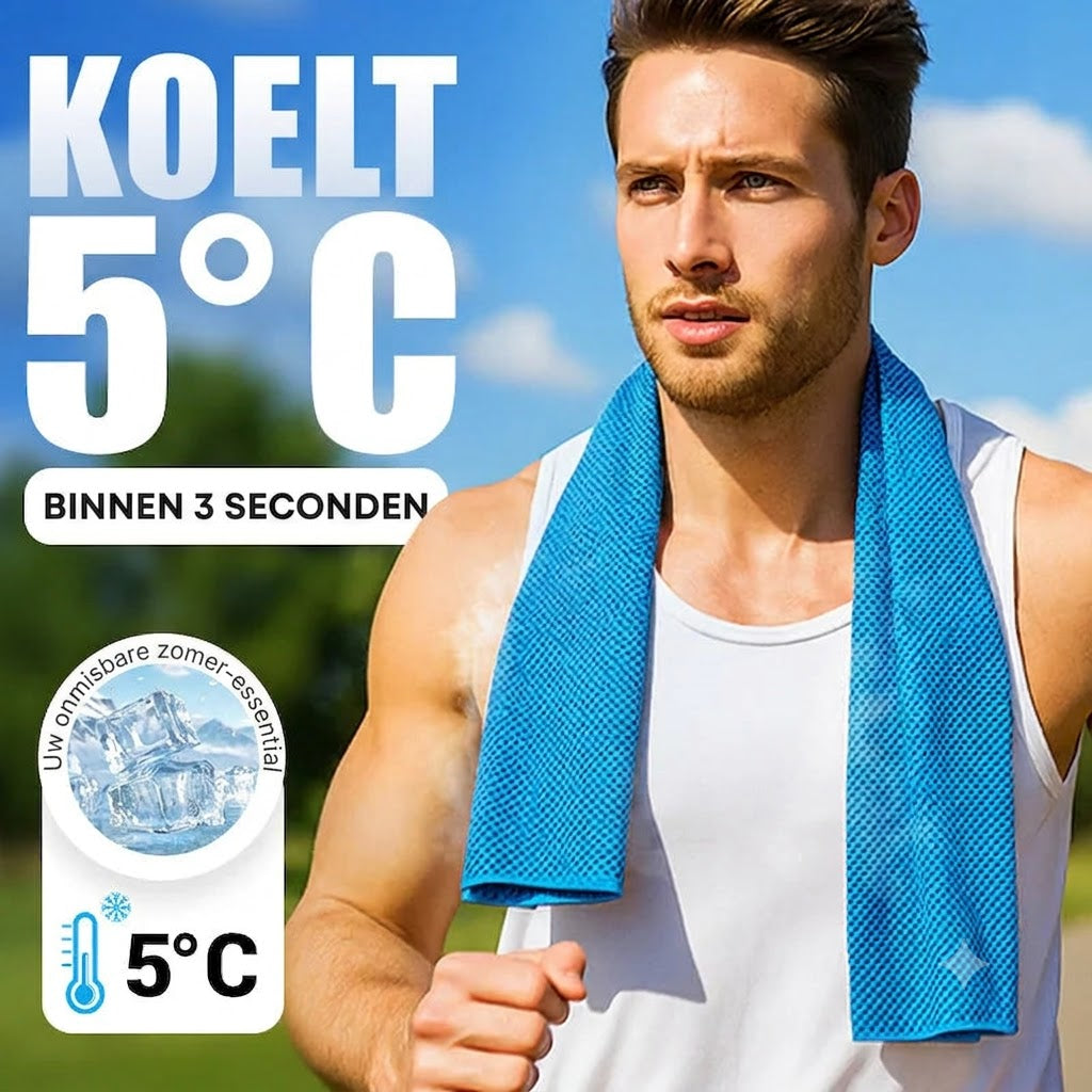 Altijd en overal direct afkoelen – Snelkoelende Sporthanddoek