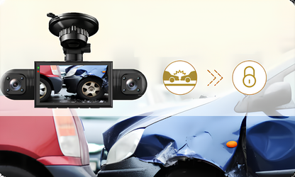 Professionele 360° Dashcam - 4 Lenzen voor Volledig Zicht - Full HD Nachtzicht & Lusopname