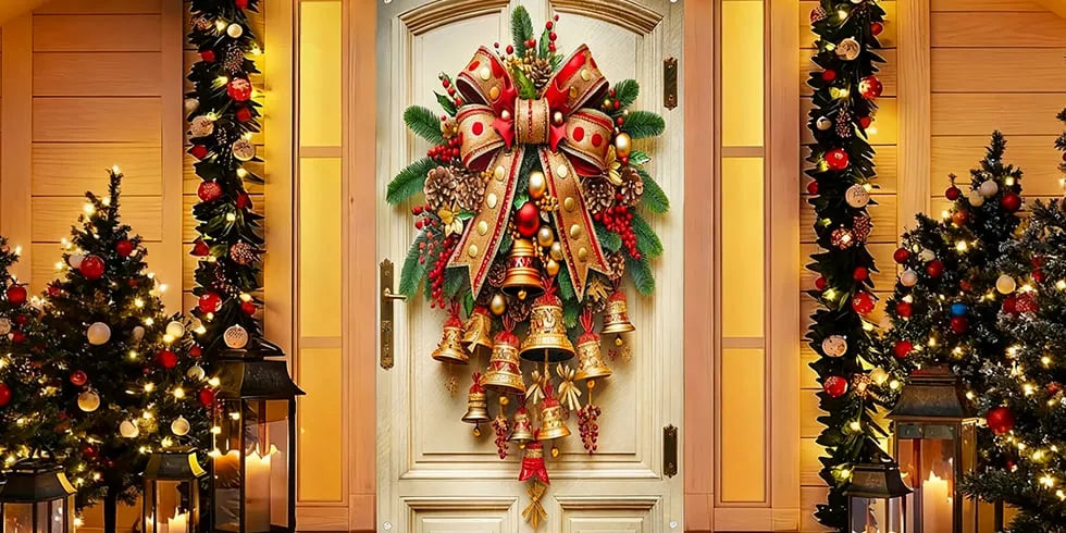 Kerstachtergrond – Kerstklokken