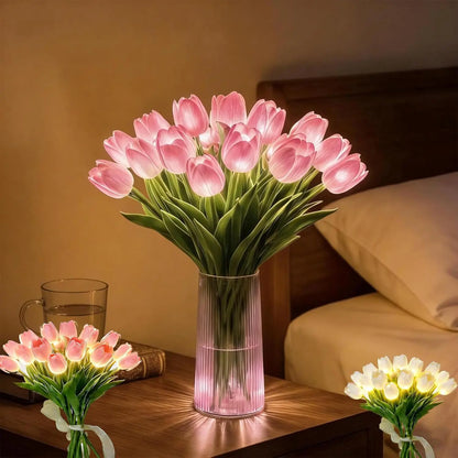 Romantische LED Tulpenlamp - Sfeervol Nachtlampje - Kunstbloemen met Licht - Decoratie