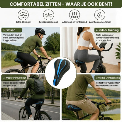 🚴Verdikt Gel Zadeldekje - Zacht en Comfortabel Fietszadelhoesje