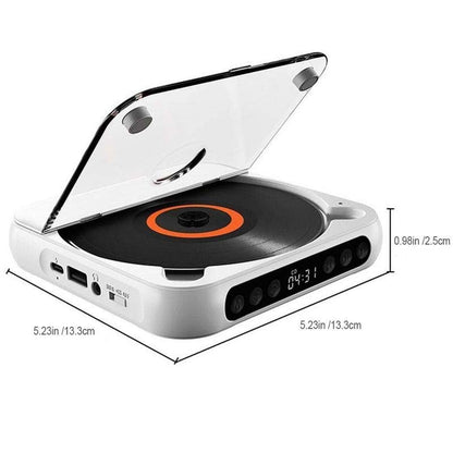 Draagbare CD Speler met Bluetooth - Oplaadbare Discman voor Auto & Onderweg (Anti-Shock)