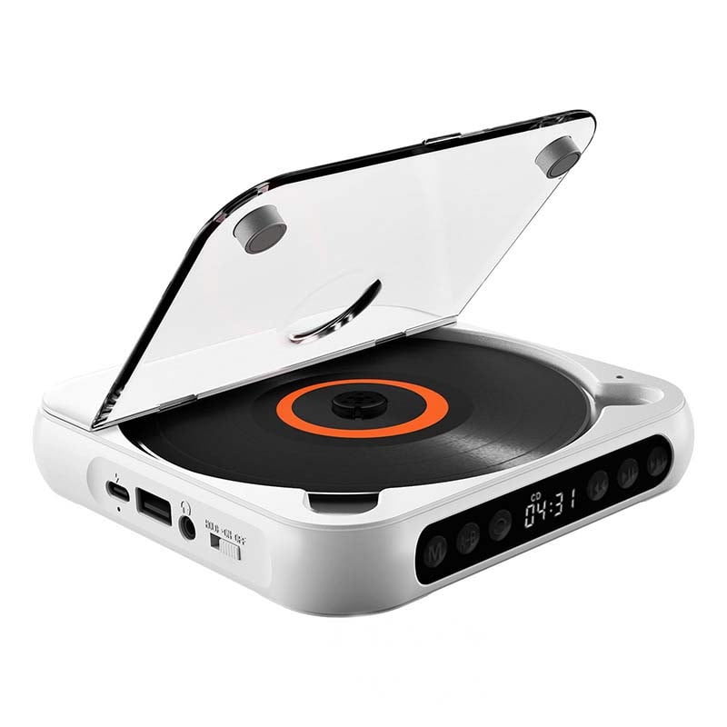 Draagbare CD Speler met Bluetooth - Oplaadbare Discman voor Auto & Onderweg (Anti-Shock)