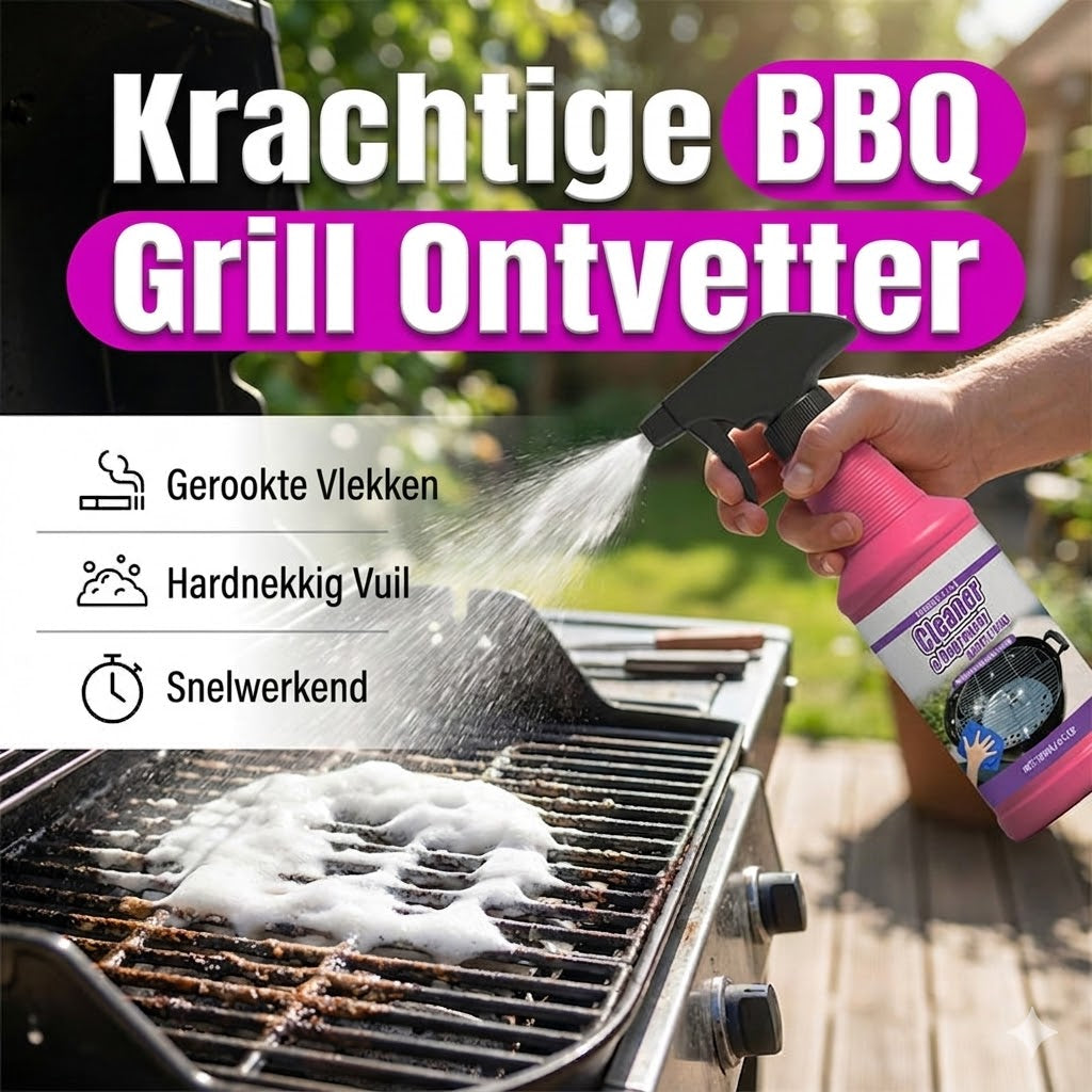 Krachtige BBQ Reiniger Spray – Snelle Vetoplosser voor Grill en Barbecue