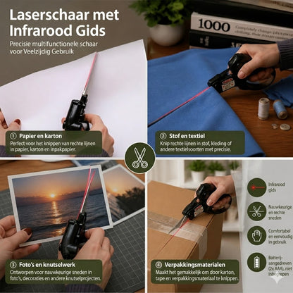 Infrarood Geleide Schaar – Nauwkeurige Uitlijning voor Naaiwerk en Knutselen