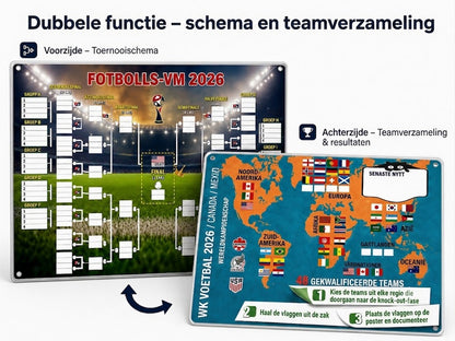 Speelschema-poster voor het WK 2026 – Vul hem in, plaats je weddenschappen en volg het hele toernooi.