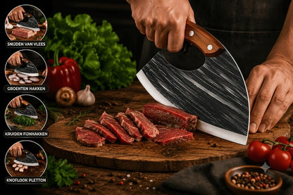 🔪Premium Vleesmessenset (Set van 2) – Ultieme Scherpte voor BBQ, Grillen en Koken