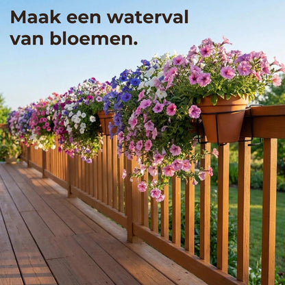 Hanging Plantenbak Houder voor Balkon – Metalen Bloempotrek voor Balkonrailing