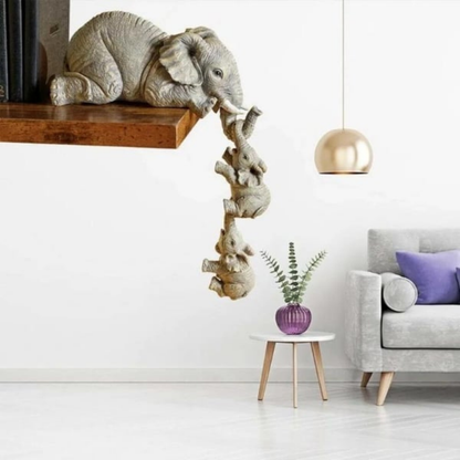 Olifant Vormig hars ornament – symbool voor een hechte familieband