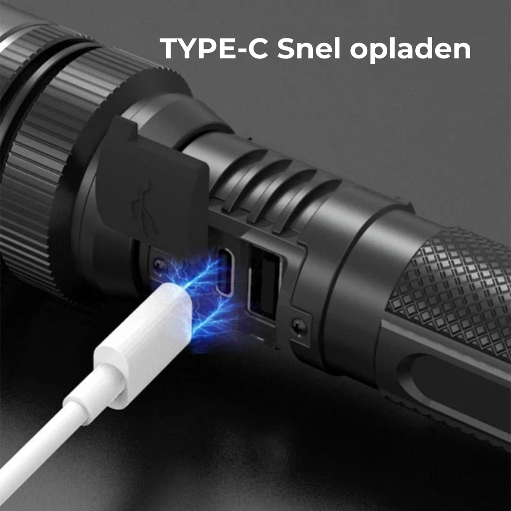 Tactische Zaklamp met Powerbank