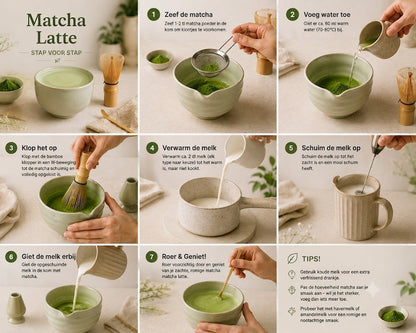 🍵Matcha Garde Set – Alles wat je nodig hebt voor die coffeeshopsfeer in huis💚