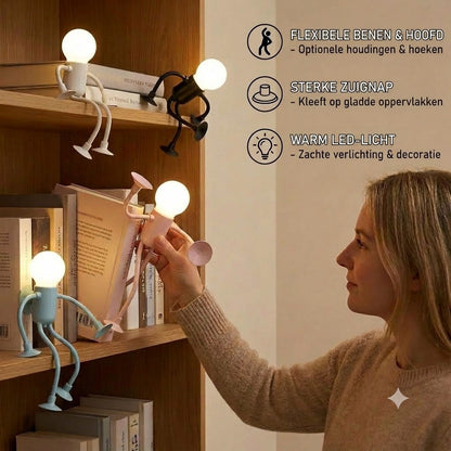 LED-lamp met zuignap — leuk ontwerp, inclusief verwisselbare zuignappen, kan worden gebruikt als decoratie.