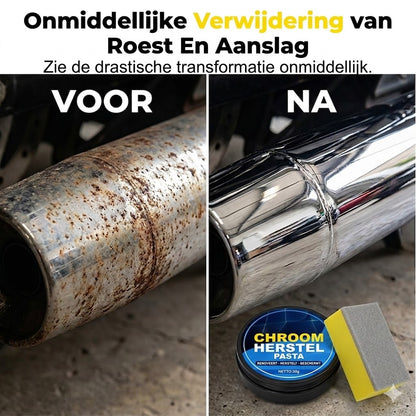 Reparatiepasta voor chroom beplating