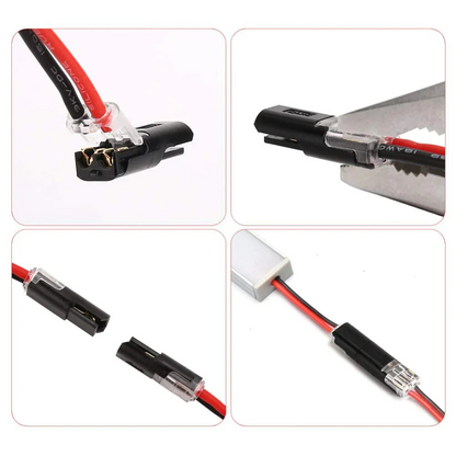 [20 Stuks] Snelle Draadconnectors met Vergrendeling - 2-Polige Stekker Verbinding