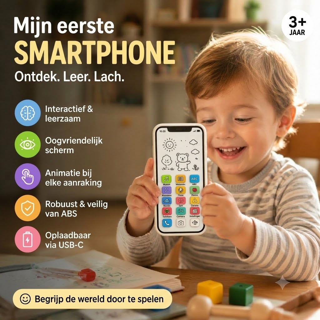 🔥📢 50% korting 📱 Educatieve smartphone voor kinderen | Spelenderwijs leren, oogvriendelijk ontwerp – de ideale keuze om te leren ✨👶