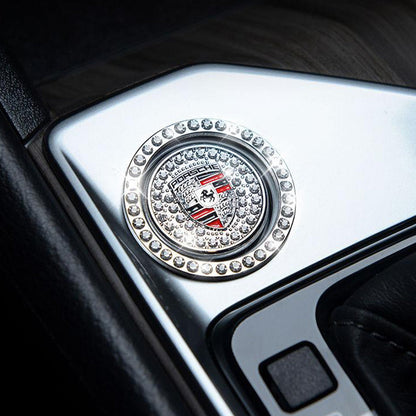 Elegante sierring voor de startknop van de auto