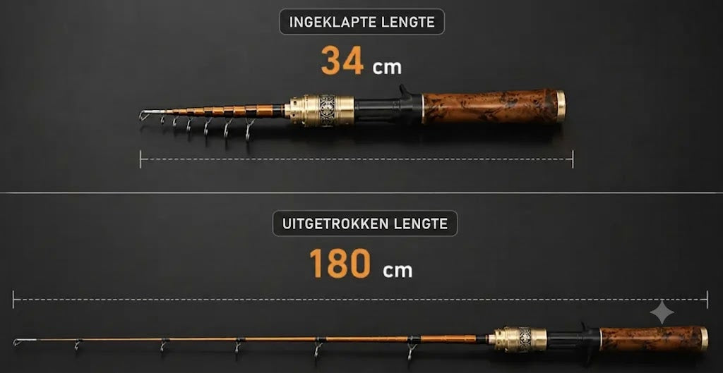Koolstofvezel Pocket Hengel: Telescopische Vishengel