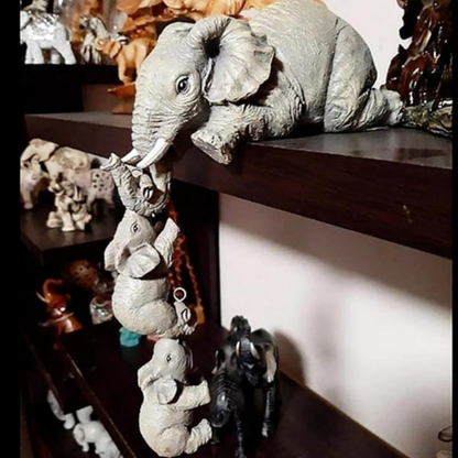 Olifant Vormig hars ornament – symbool voor een hechte familieband