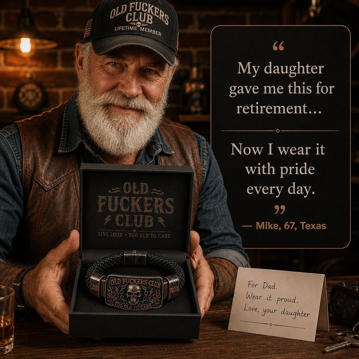 ☠️ Old Guys Club & Wild & Free 🪓 | 2026 Limited Edition Vintage Armband