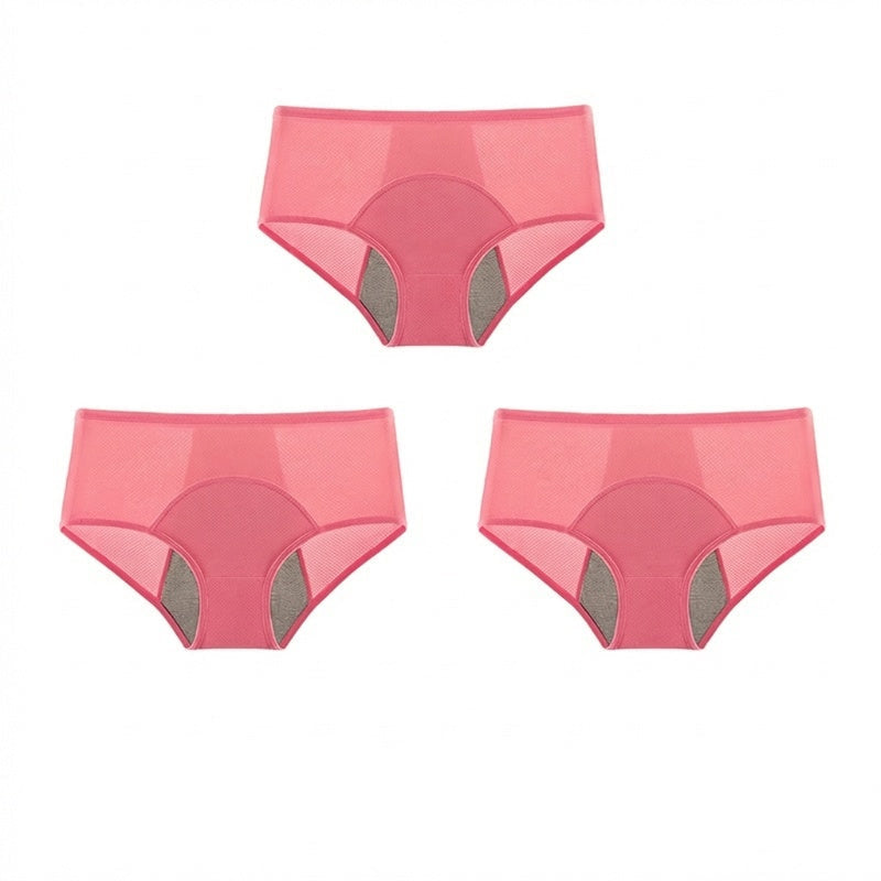 Lekvrije menstruatieslip met hoge taille, dubbele bescherming voor en achter – voorkomt effectief doorlekken aan de zijkanten