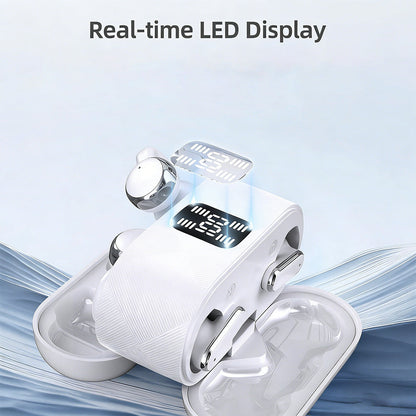 2-in-1 draadloze Bluetooth-oordopjes met oorhaken en oortips – 30 uur afspeeltijd