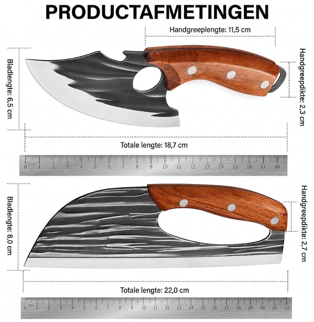 🔪Premium Vleesmessenset (Set van 2) – Ultieme Scherpte voor BBQ, Grillen en Koken