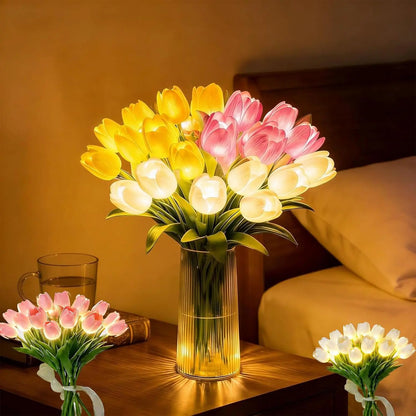 Romantische LED Tulpenlamp - Sfeervol Nachtlampje - Kunstbloemen met Licht - Decoratie