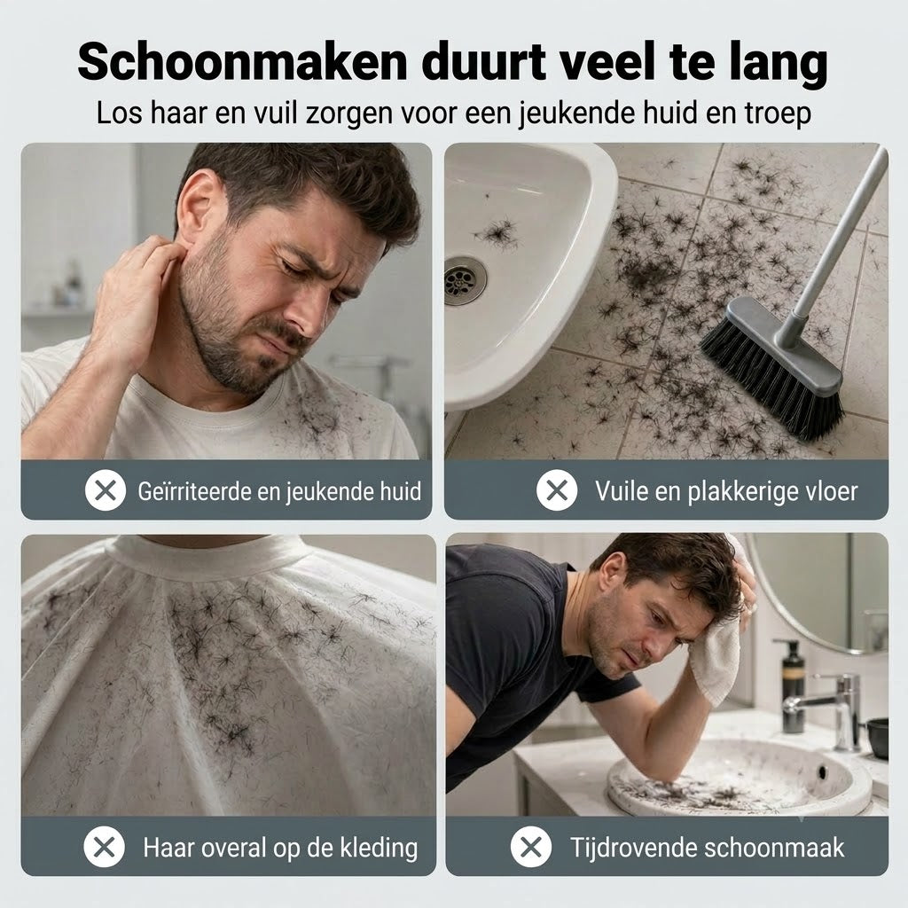 Waterdichte knipmantel met haaropvanger – Opvouwbare paraplu-knipmantel voor thuis knippen