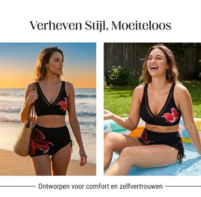 👙🌊 Wikkel Bikini met Visvormig Ontwerp – Met Trekkoord, Echte Zomerstijl