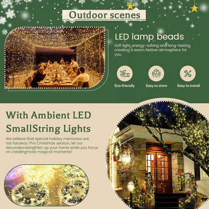 LED koperdraad lichtsnoer met clustereffect