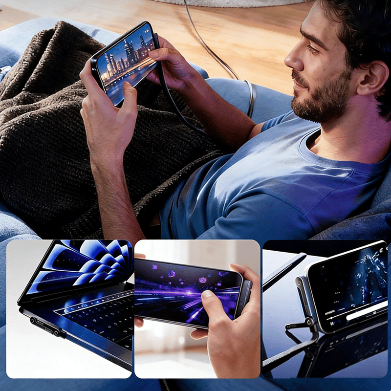 Extreem Krachtige 240W USB-C Kabel - 360° Roterende Kop