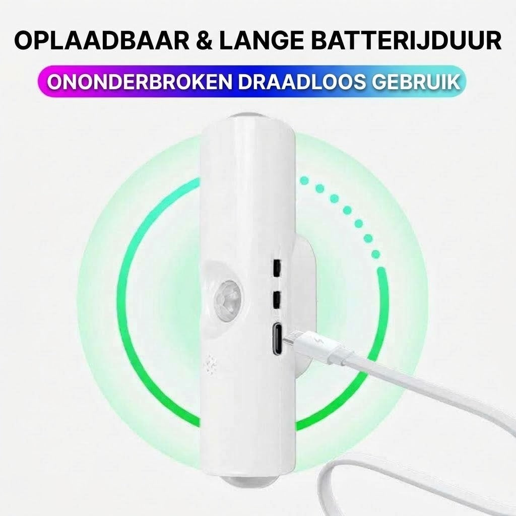 Slimme magnetische sensorlamp met RGB-licht – Oplaadbare bewegingssensorlamp voor kast, trap en sfeerverlichting