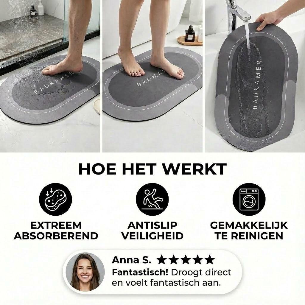 Sneldrogende badmat