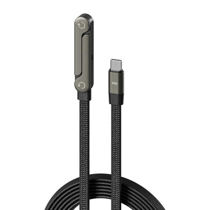 2-in-1 Type-C Oplaadkabel met Onzichtbare Standaard - 240W Supersnel Laden